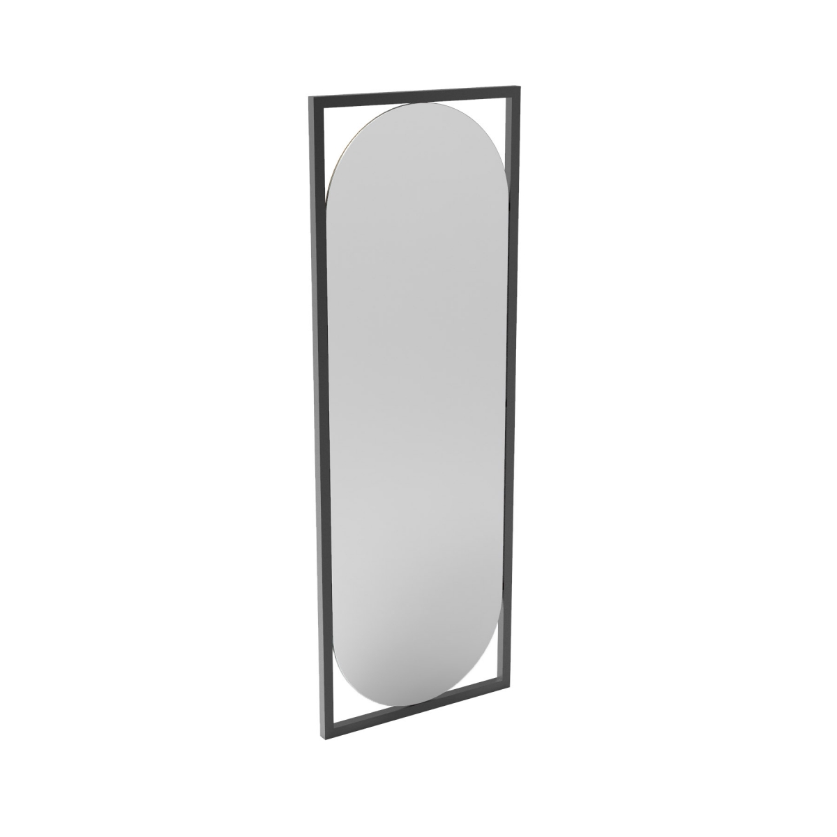 Espelho Decorativo Float Preto 123x43cm Oblongo 
