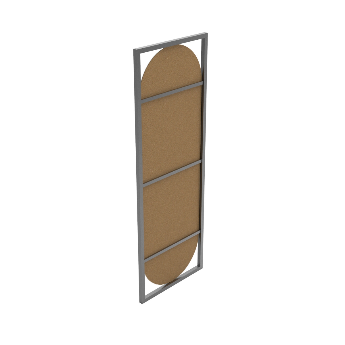 Espelho Decorativo Float Preto 123x43cm Oblongo 