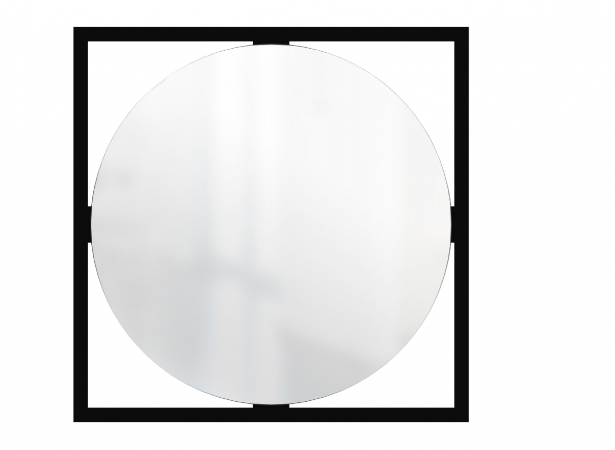Espelho Decorativo Float Preto 53cm Redondo 