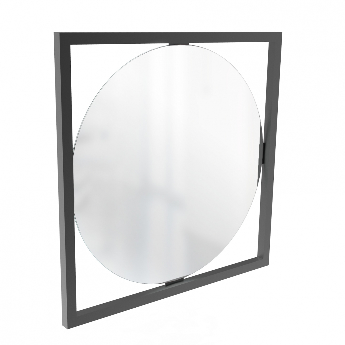 Espelho Decorativo Float Preto 53cm Redondo 