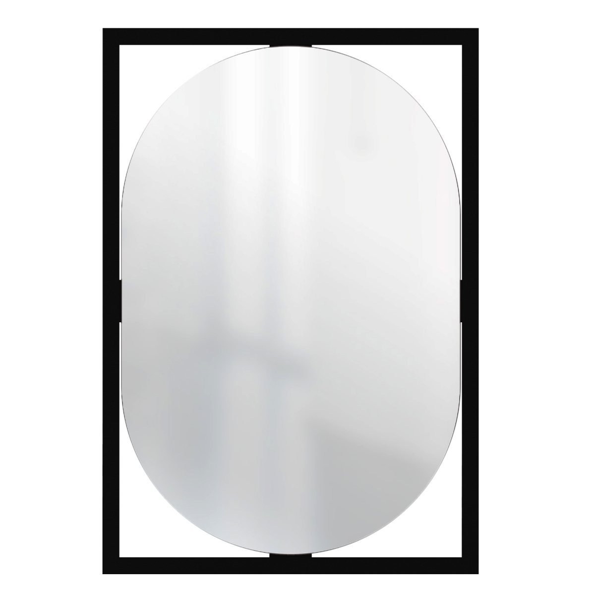 Espelho Decorativo Float Preto 63x43cm Oblongo 