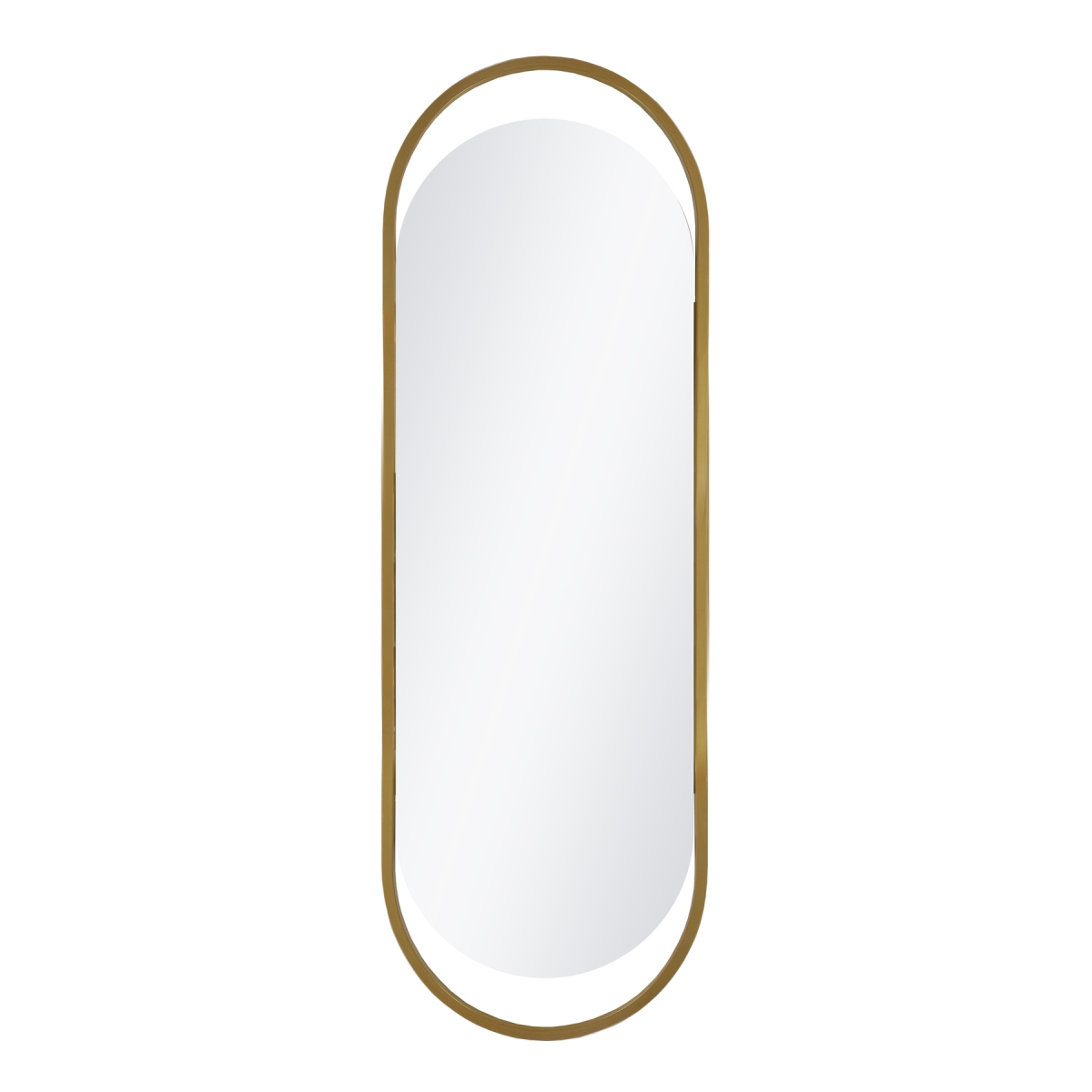 Espelho Decorativo Glam Dourado 153x43cm Oblongo 