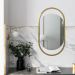 Espelho Decorativo Glam Dourado 80x43cm Oblongo 
