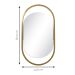 Espelho Decorativo Glam Dourado 80x43cm Oblongo 
