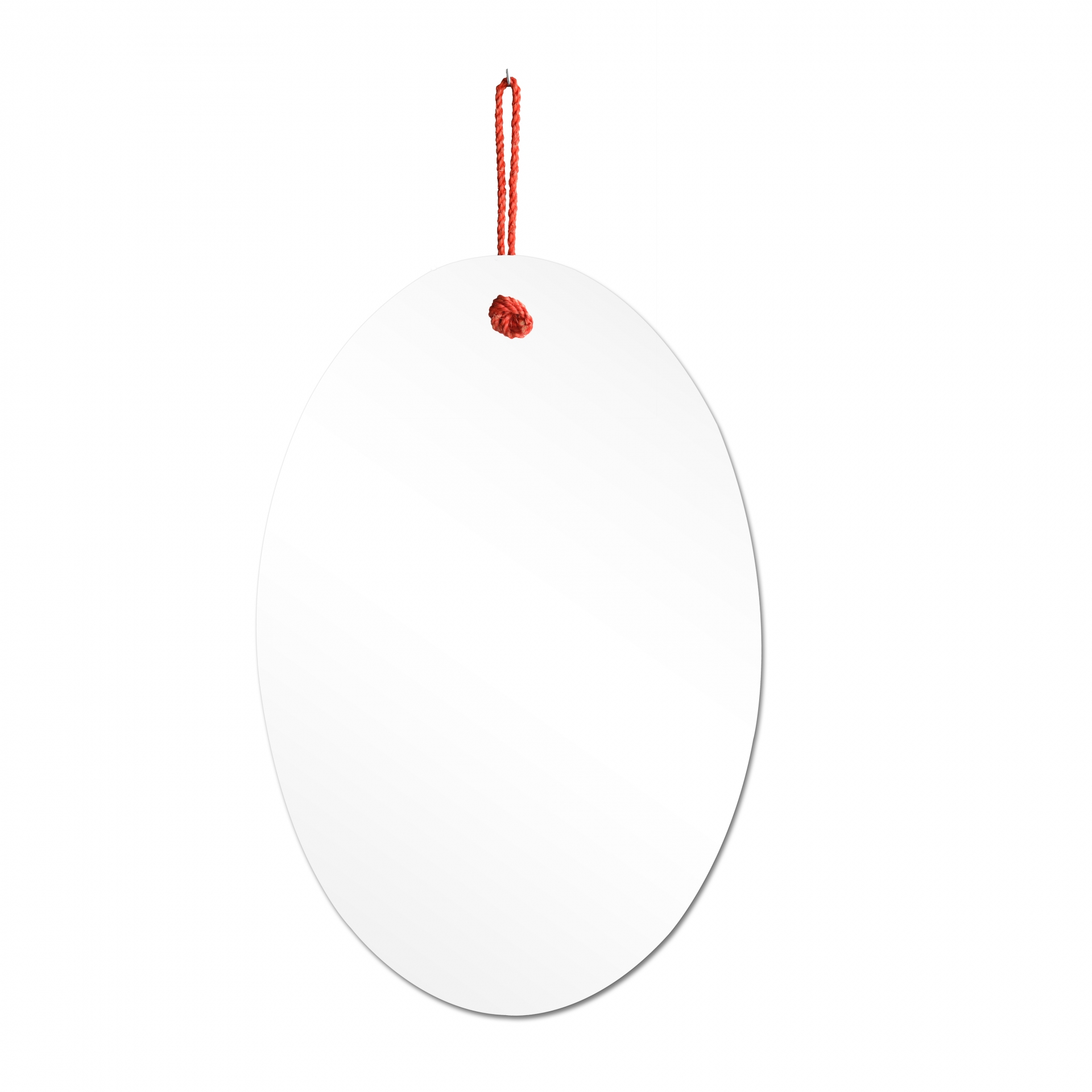 Espelho Decorativo Lina Alça Sisal Melancia 60x40 cm Oval