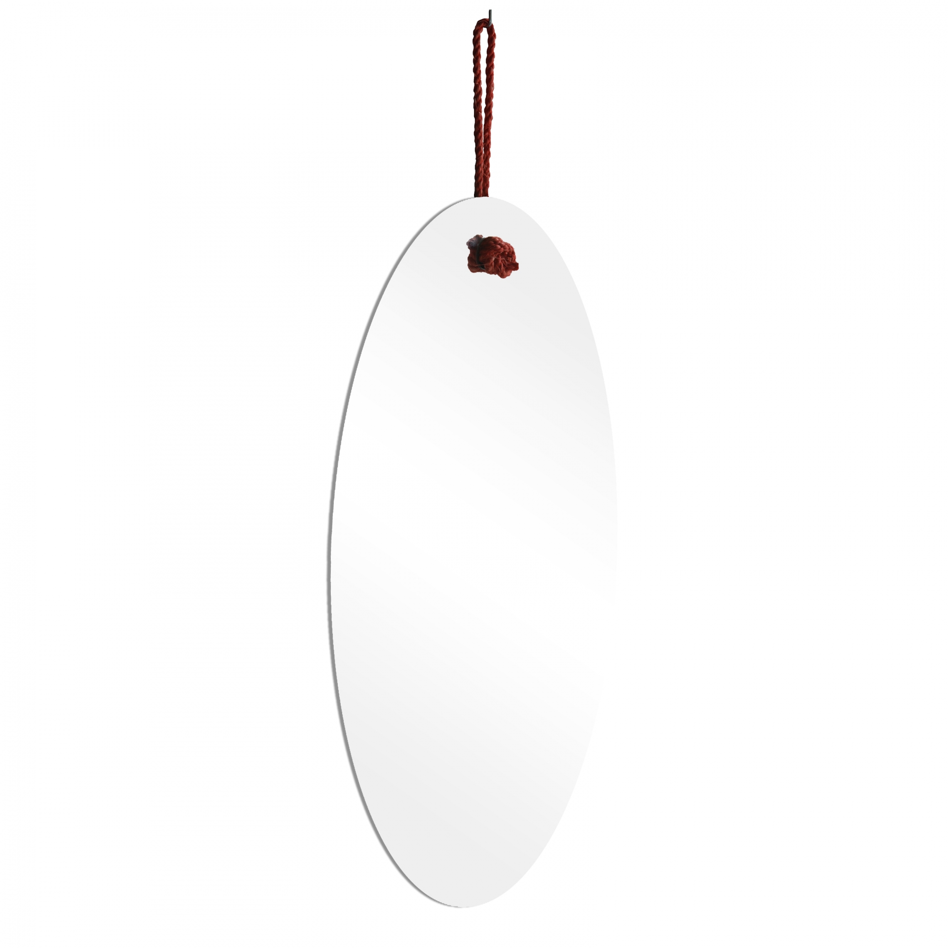 Espelho Decorativo Lina Alça Sisal Melancia 60x40 cm Oval