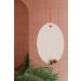 Espelho Decorativo Lina Alça Sisal Melancia 60x40 cm Oval