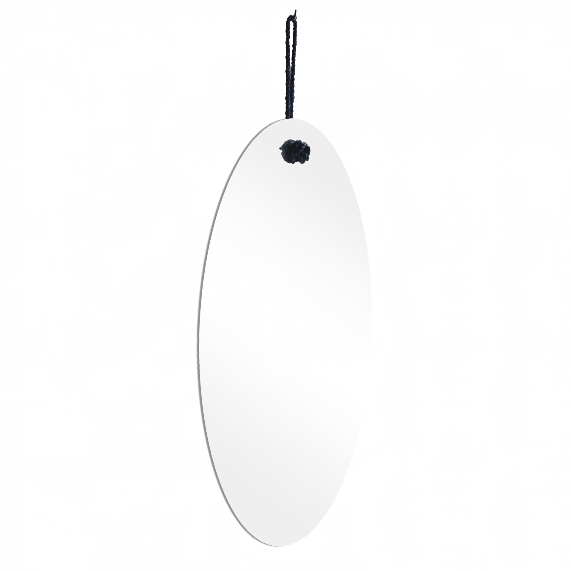 Espelho Decorativo Lina Alça Sisal Mirtilo 60x40 cm Oval 