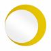 Espelho Decorativo Lua Crescente Amarelo 50 cm Redondo 