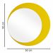 Espelho Decorativo Lua Crescente Amarelo 50 cm Redondo 