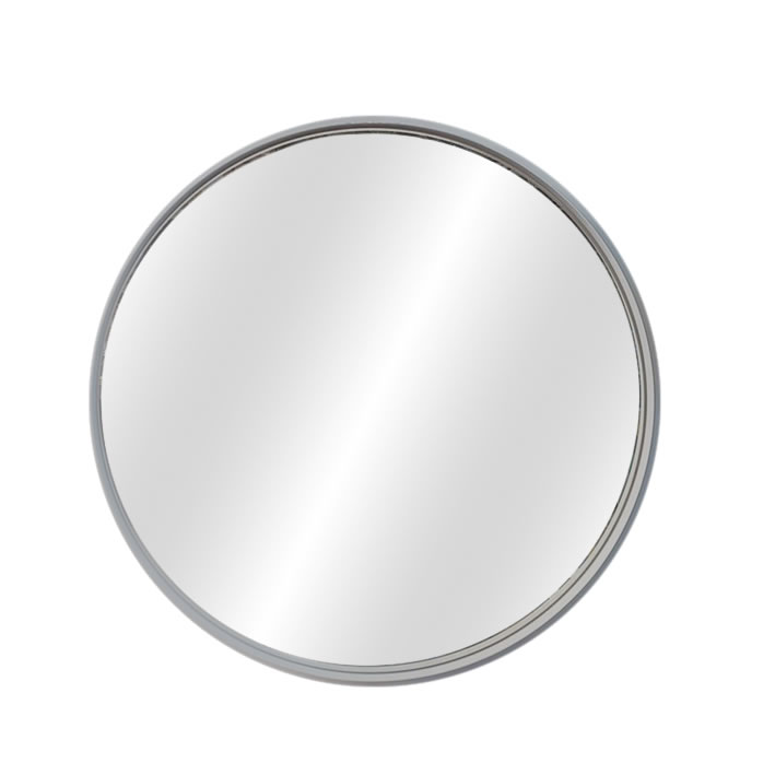 Espelho Decorativo Lua Nova Interno Cinza 50 cm Redondo 