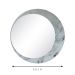 Espelho Decorativo Luna Mármore Branco 60cm Redondo Lateral 