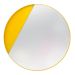 Espelho Decorativo Meia Lua Amarelo 50 Cm Redondo Amarelo, 50 cm
