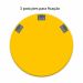 Espelho Decorativo Meia Lua Amarelo 50 Cm Redondo Amarelo, 50 cm