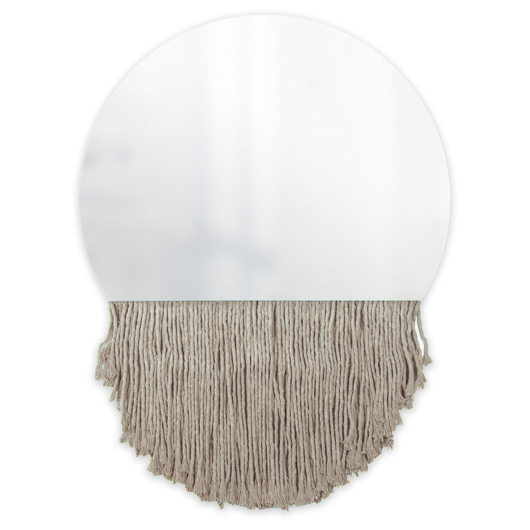 Espelho Decorativo Moon Bangs Bege 38cm 