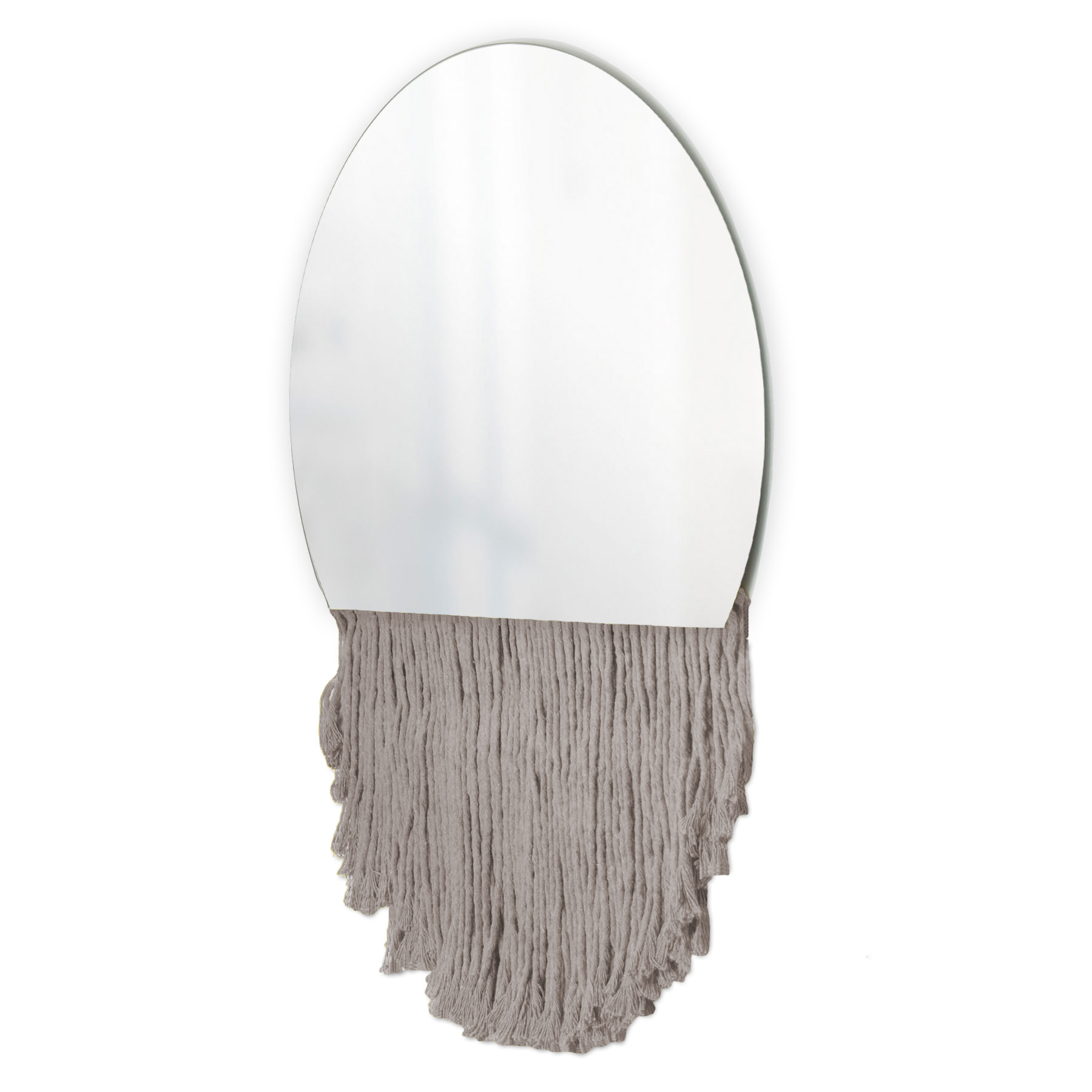 Espelho Decorativo Moon Bangs Bege 38cm 