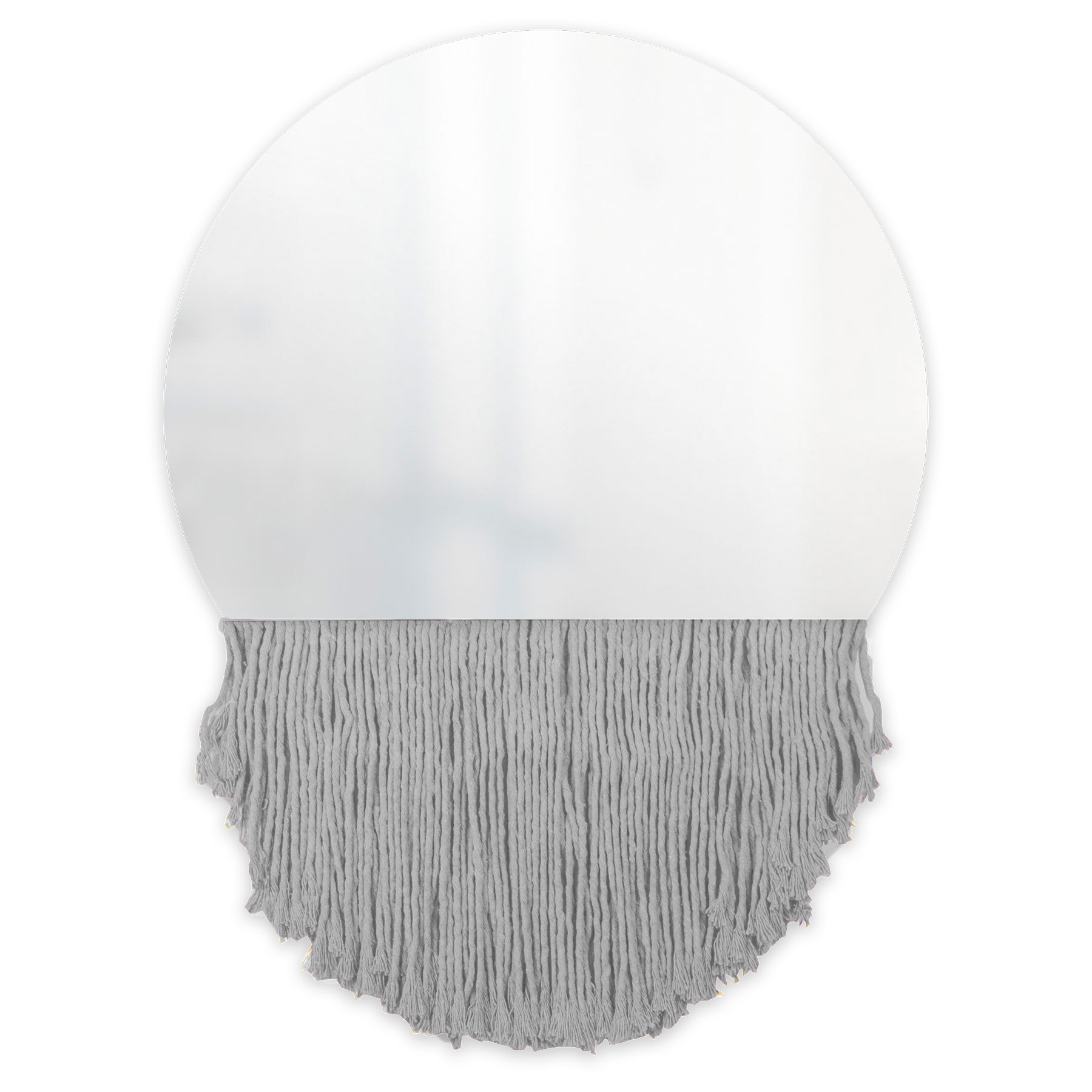 Espelho Decorativo Moon Bangs Cinza 38cm 