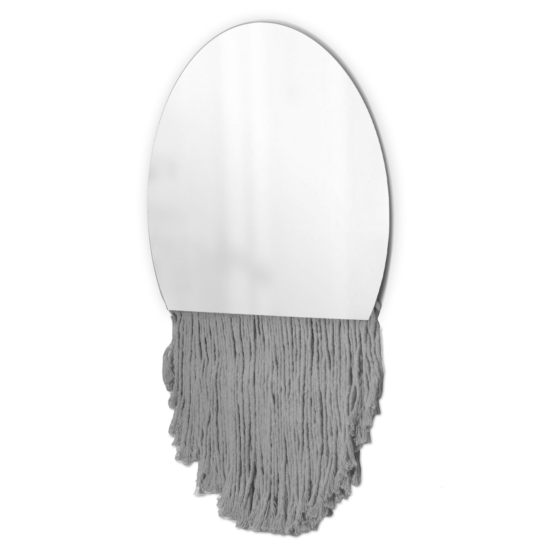 Espelho Decorativo Moon Bangs Cinza 38cm 