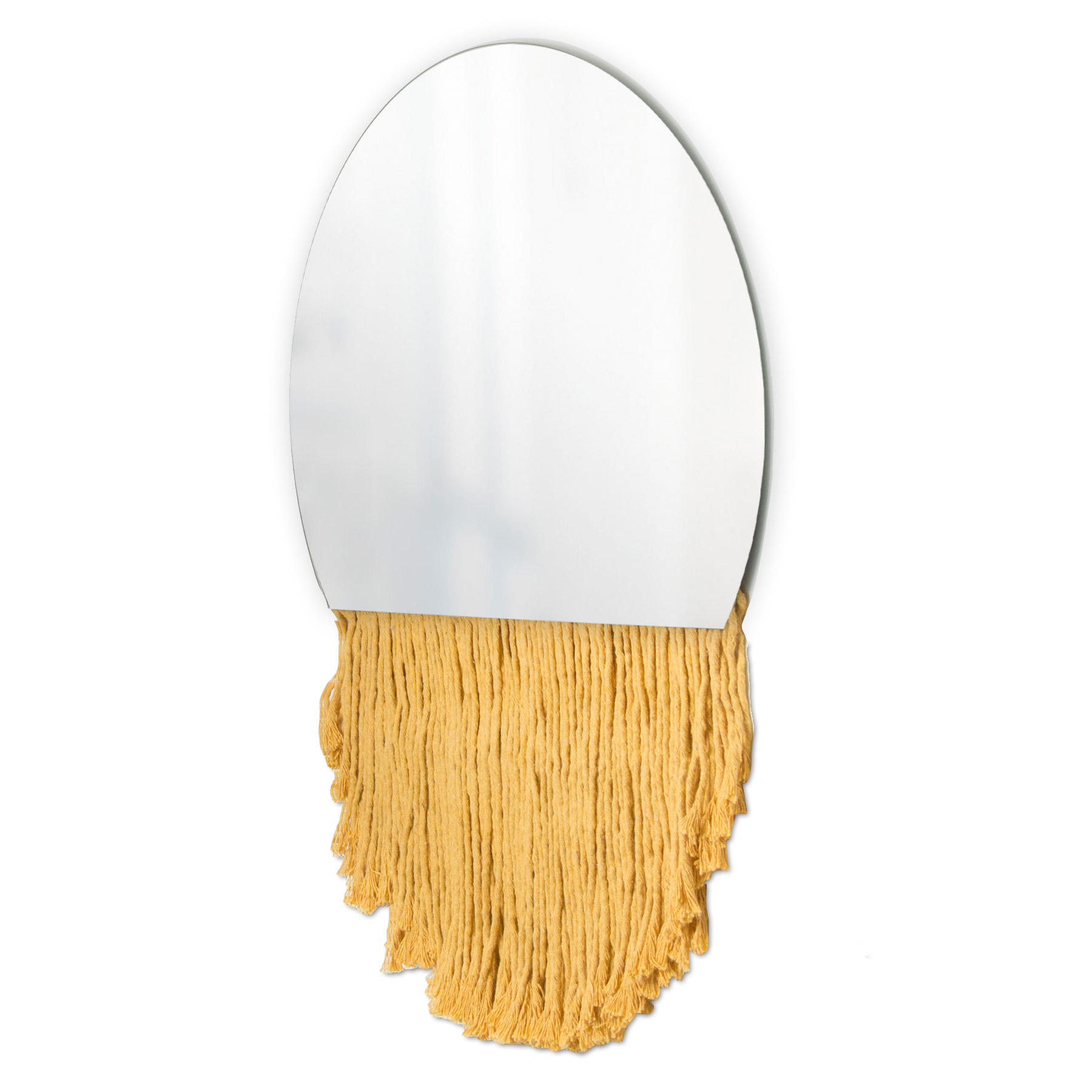 Espelho Decorativo Moon Bangs Mostarda 38cm 