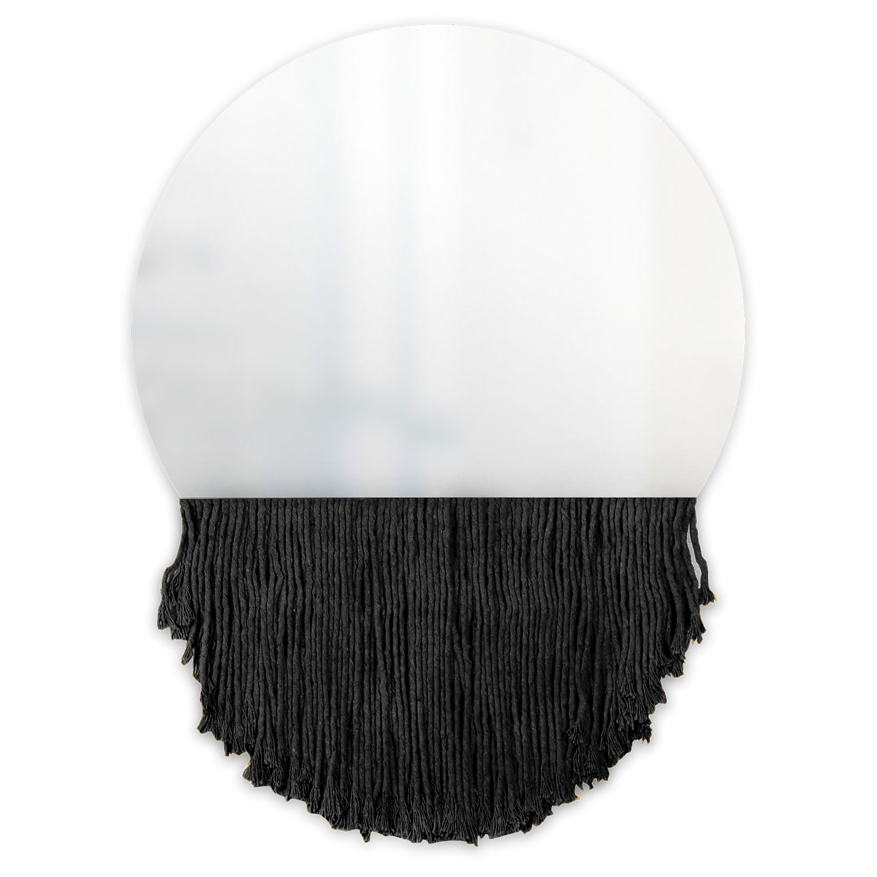 Espelho Decorativo Moon Bangs Preto 38cm 