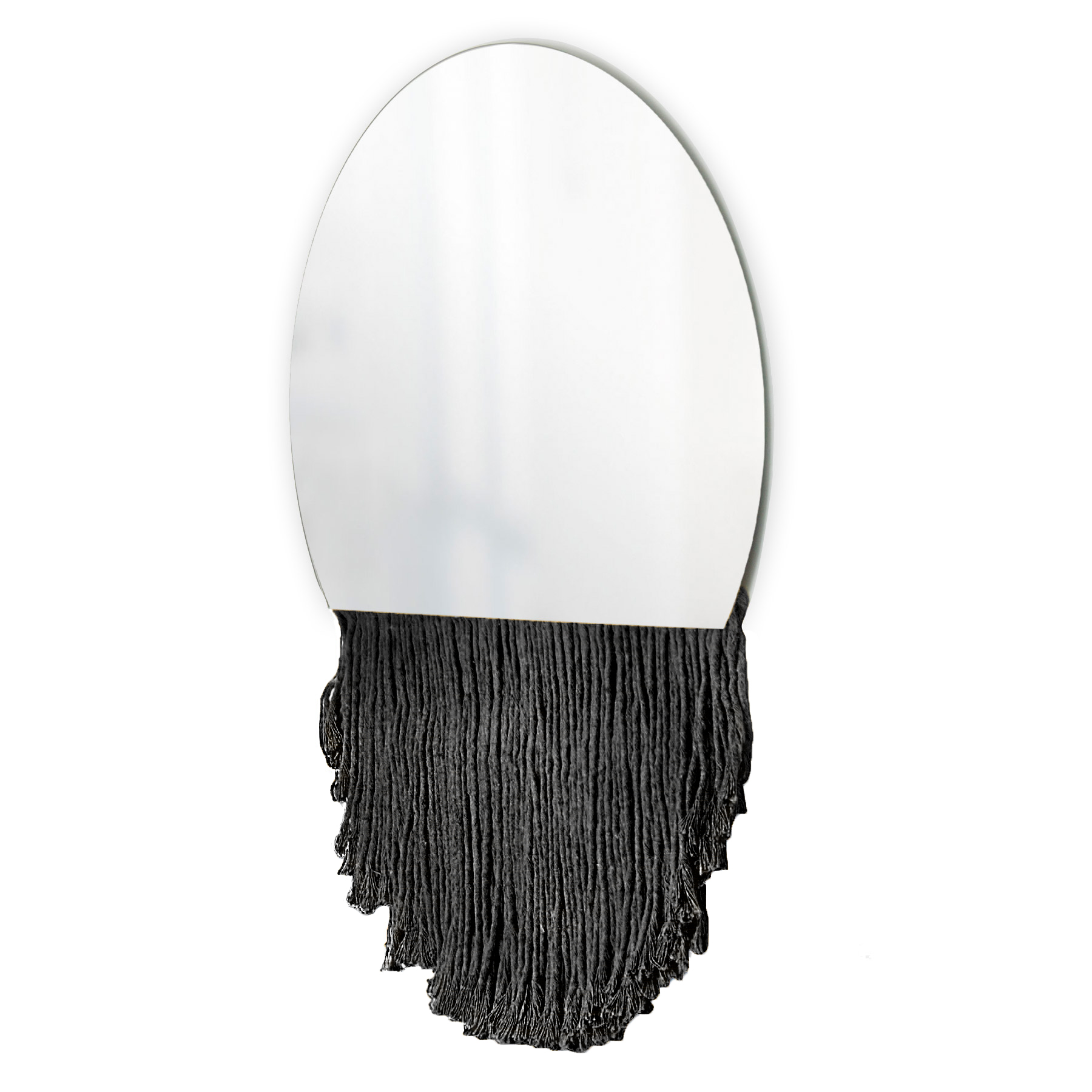 Espelho Decorativo Moon Bangs Preto 38cm 