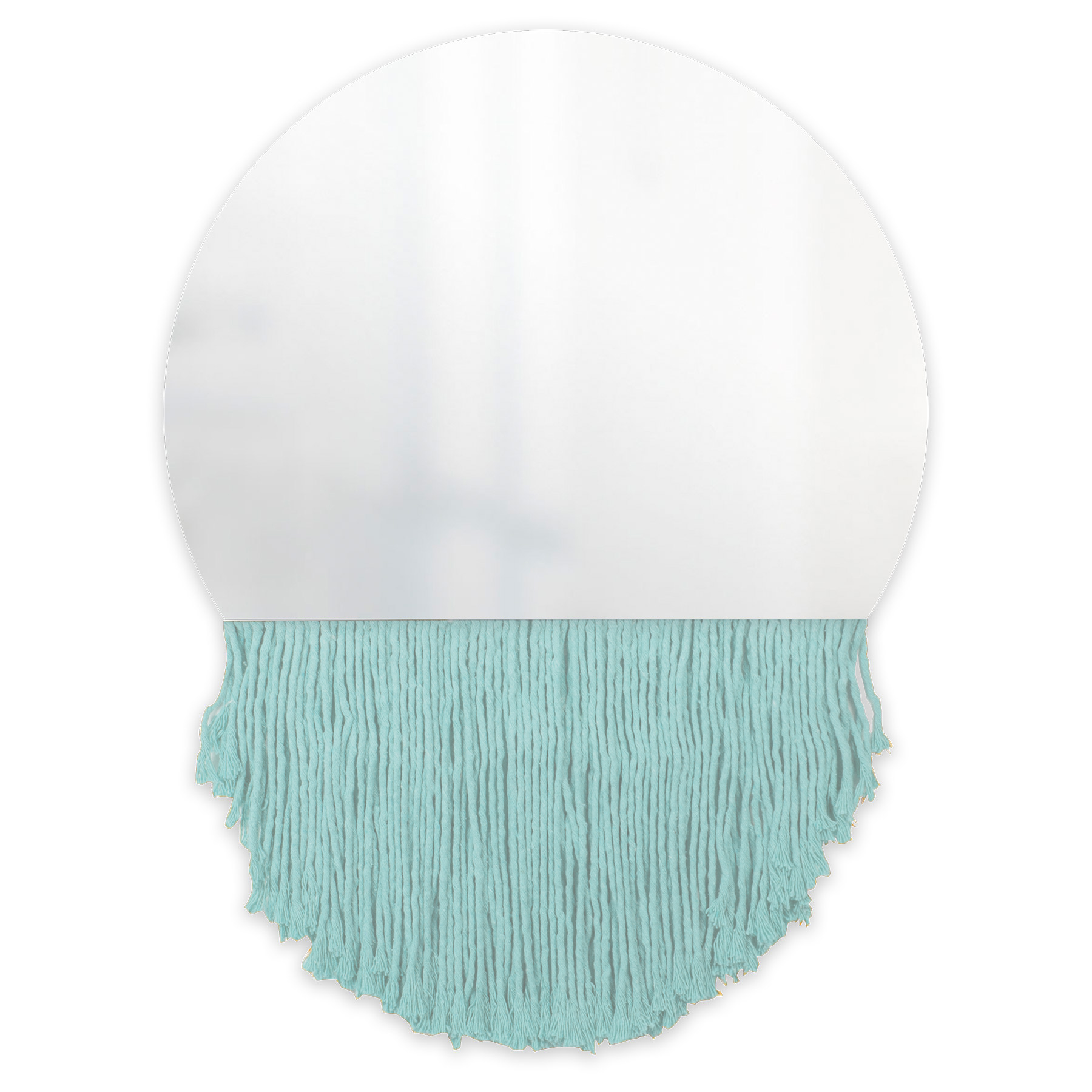 Espelho Decorativo Moon Bangs Verde Água 38cm 