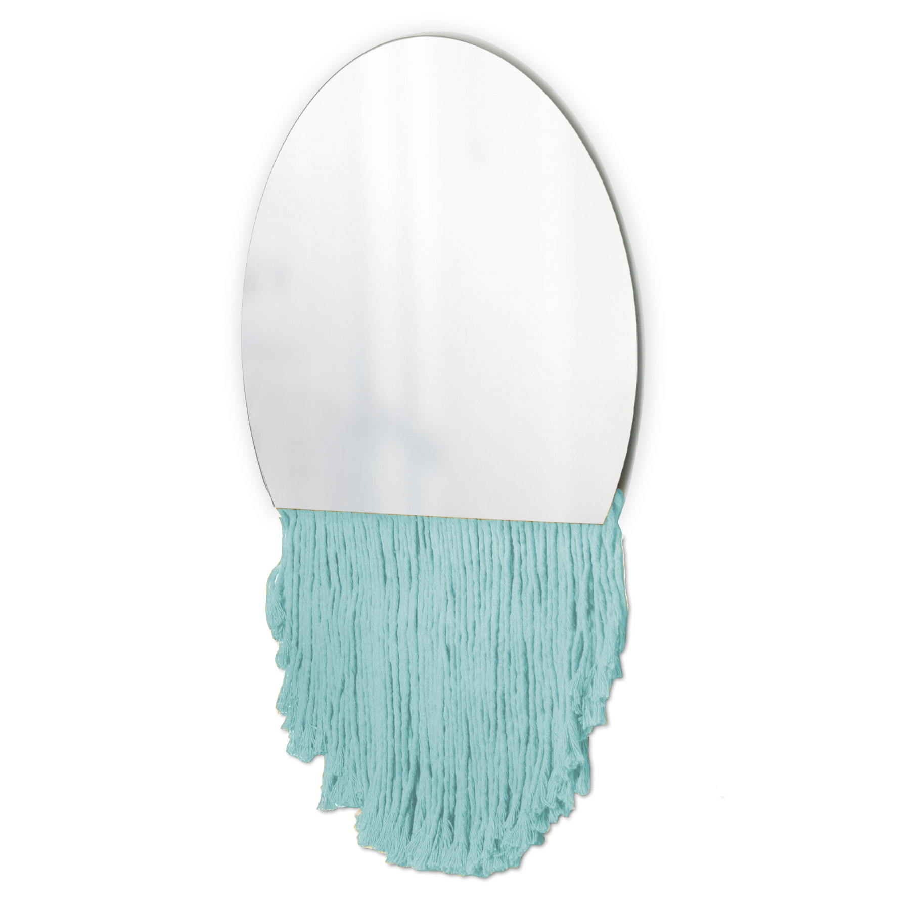 Espelho Decorativo Moon Bangs Verde Água 38cm 