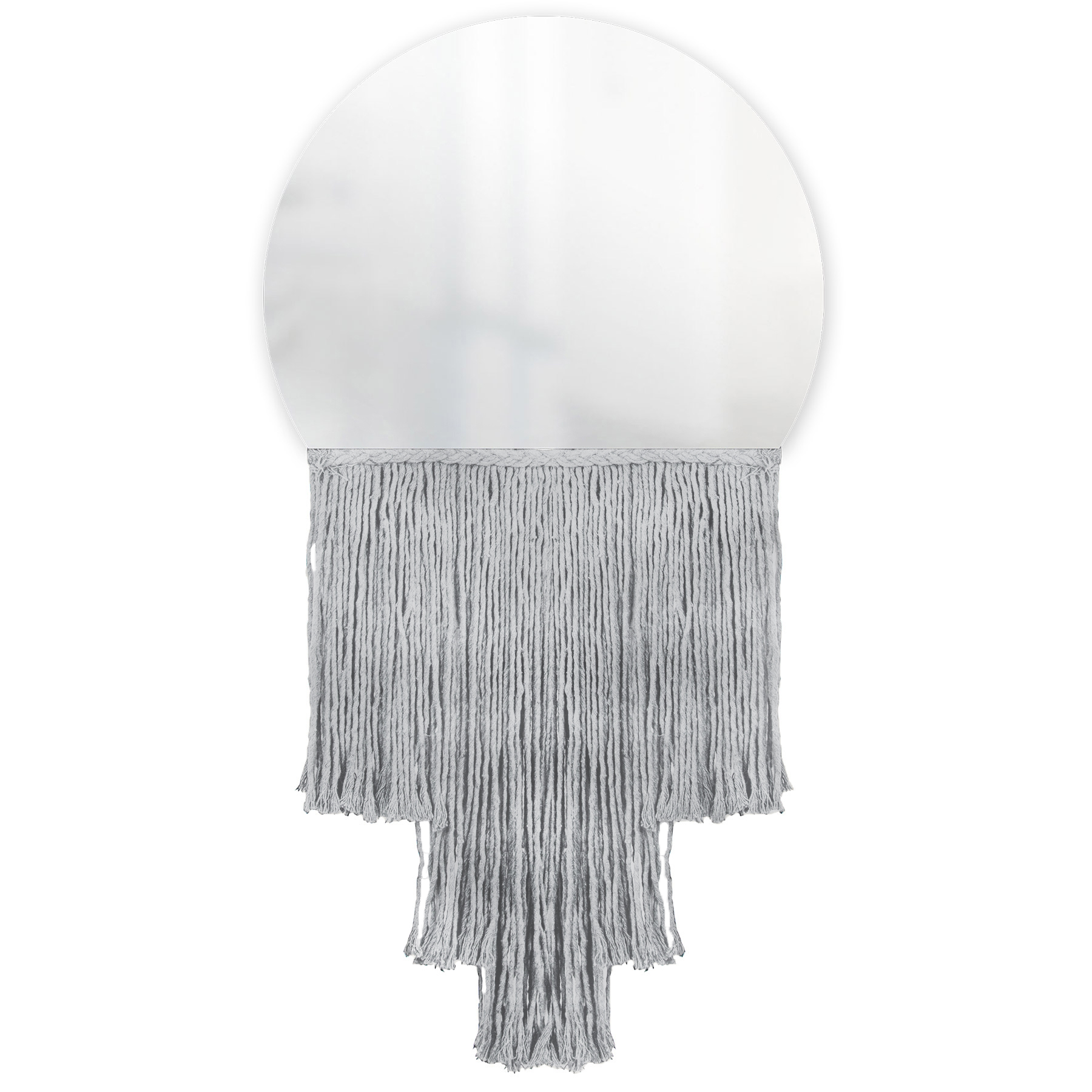 Espelho Decorativo Moon Esc Bangs Cinza 38cm 