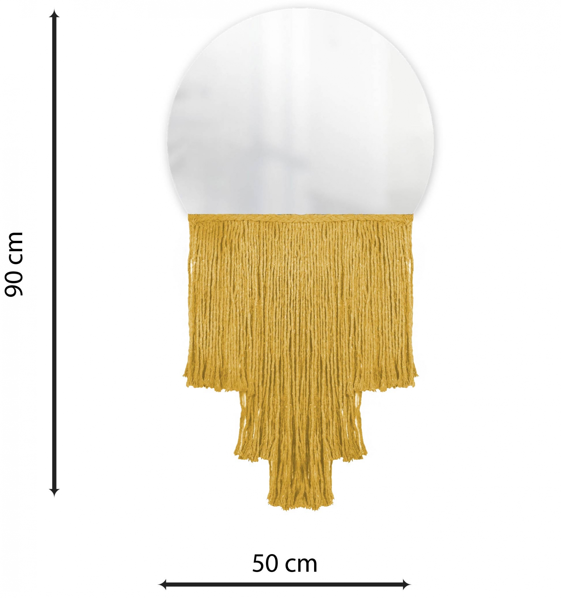 Espelho Decorativo Moon Esc Bangs Mostarda 38cm 