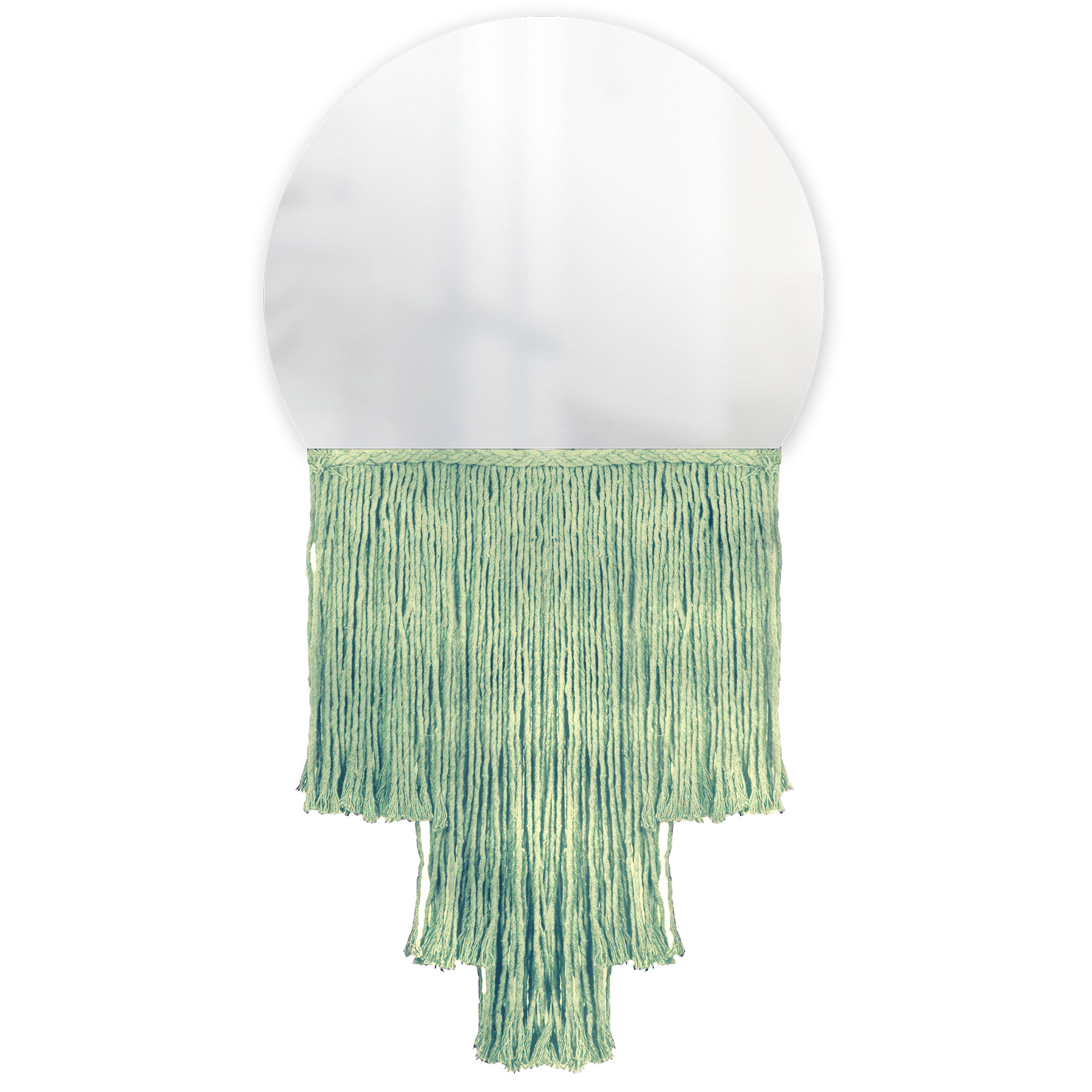 Espelho Decorativo Moon Esc Bangs Verde Limão 38cm 