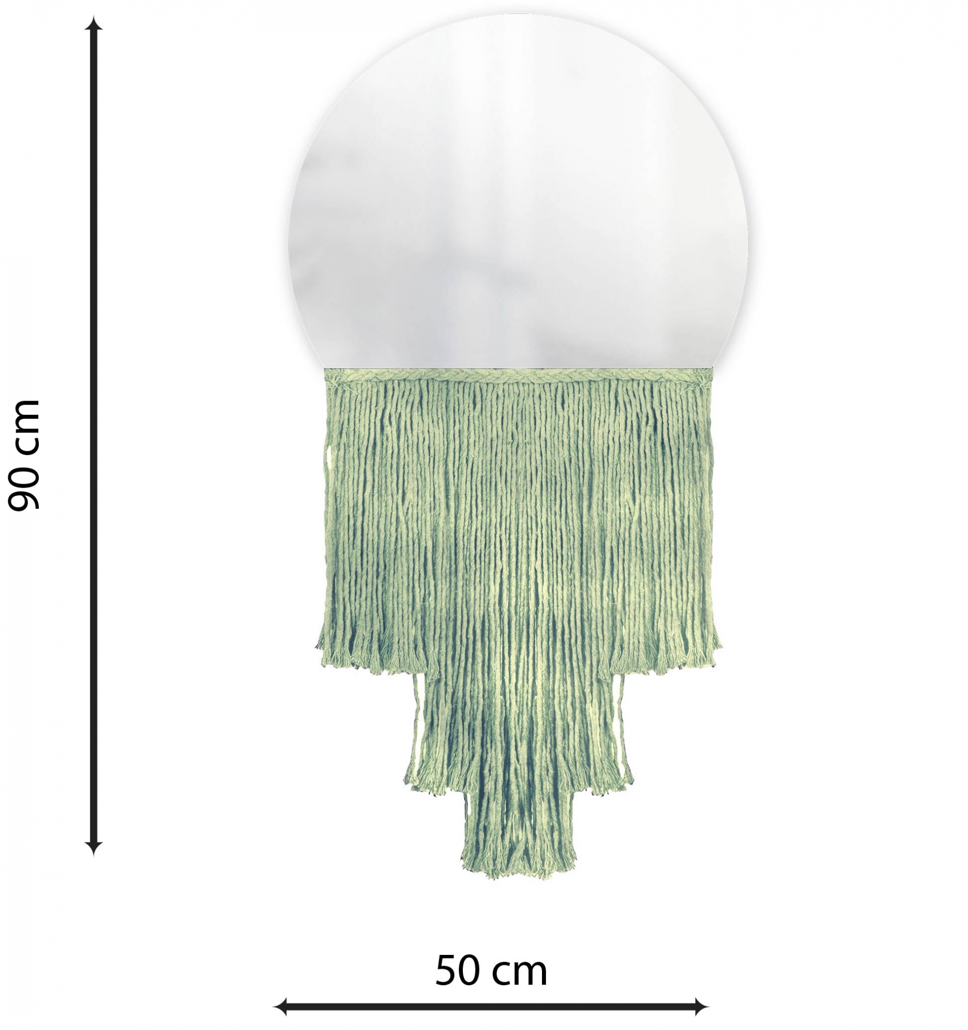 Espelho Decorativo Moon Esc Bangs Verde Limão 38cm 