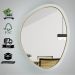 Espelho Decorativo Orgânico 58x70  Branco  