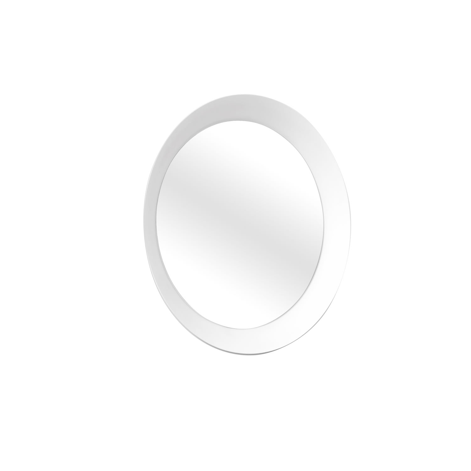 Espelho Decorativo Paella Branco  60 cm Redondo 