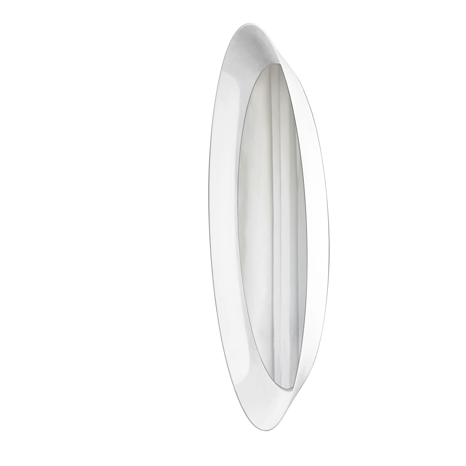 Espelho Decorativo Paella Branco  60 cm Redondo 
