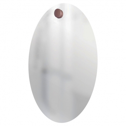 Espelho Decorativo Pen Oval Pendurador Marrom 60x40 cm  