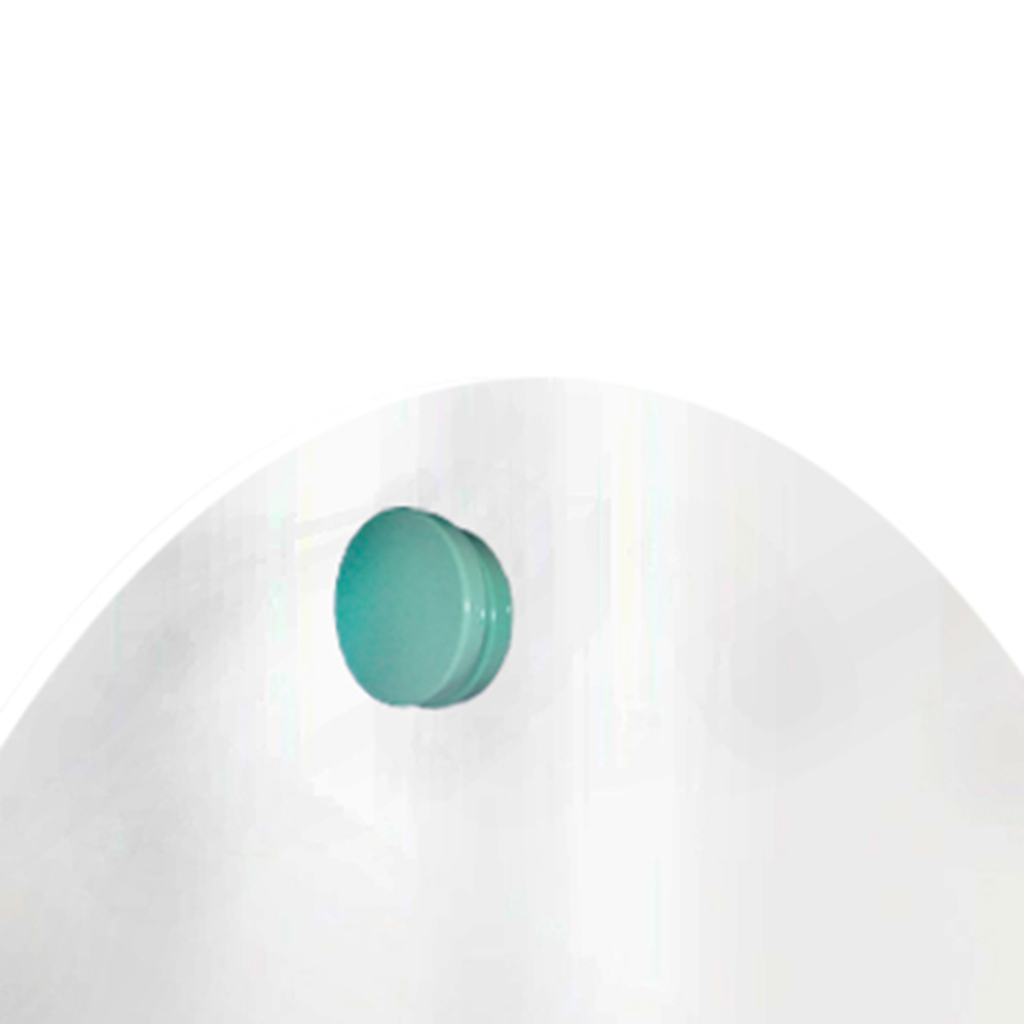 Espelho Decorativo Pen Oval Pendurador Verde 60x40 cm