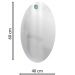 Espelho Decorativo Pen Oval Pendurador Verde 60x40 cm
