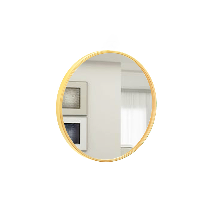 Espelho Decorativo Round Externo Amarelo 40 cm Redondo  