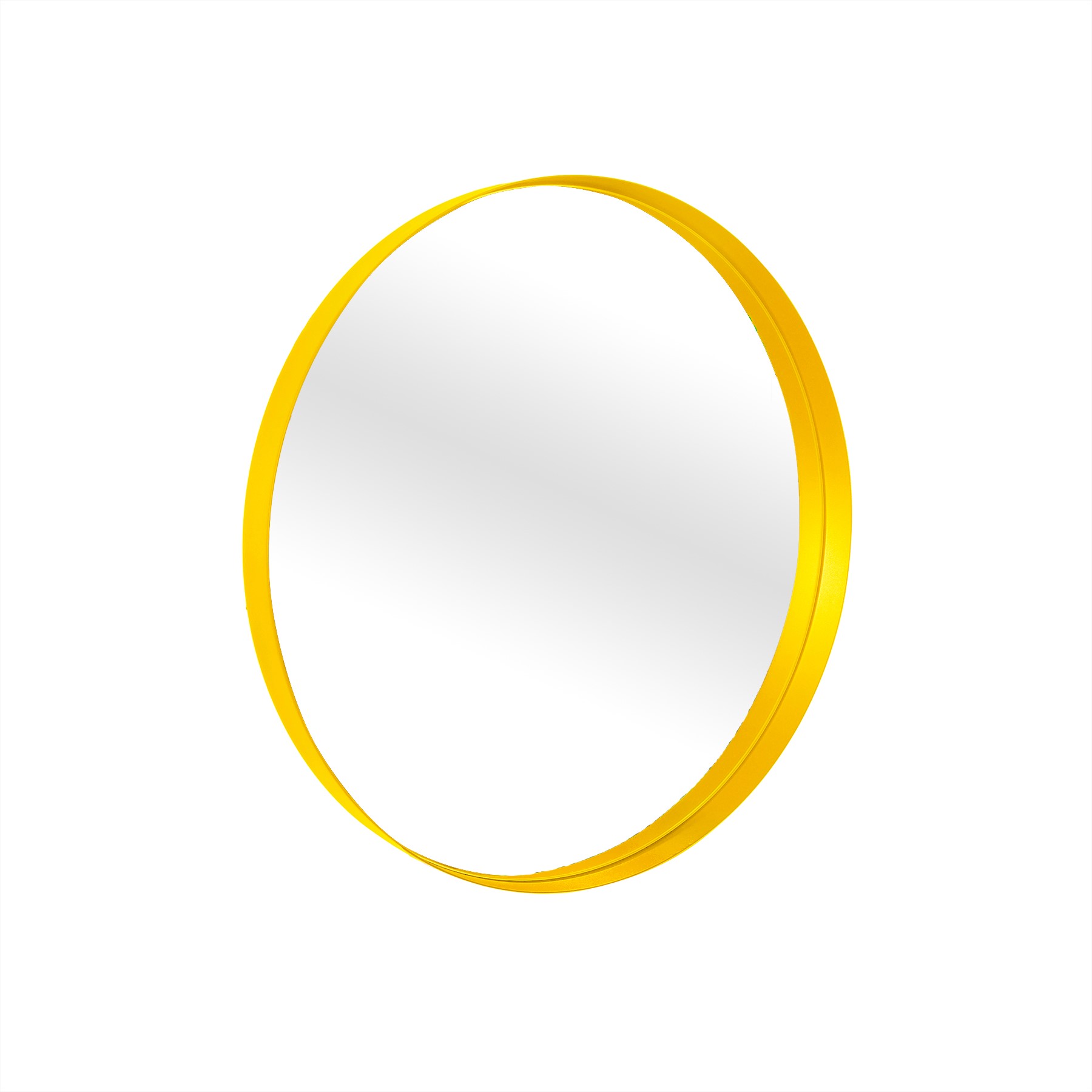 Espelho Decorativo Round Interno Amarelo 30 cm Redondo 