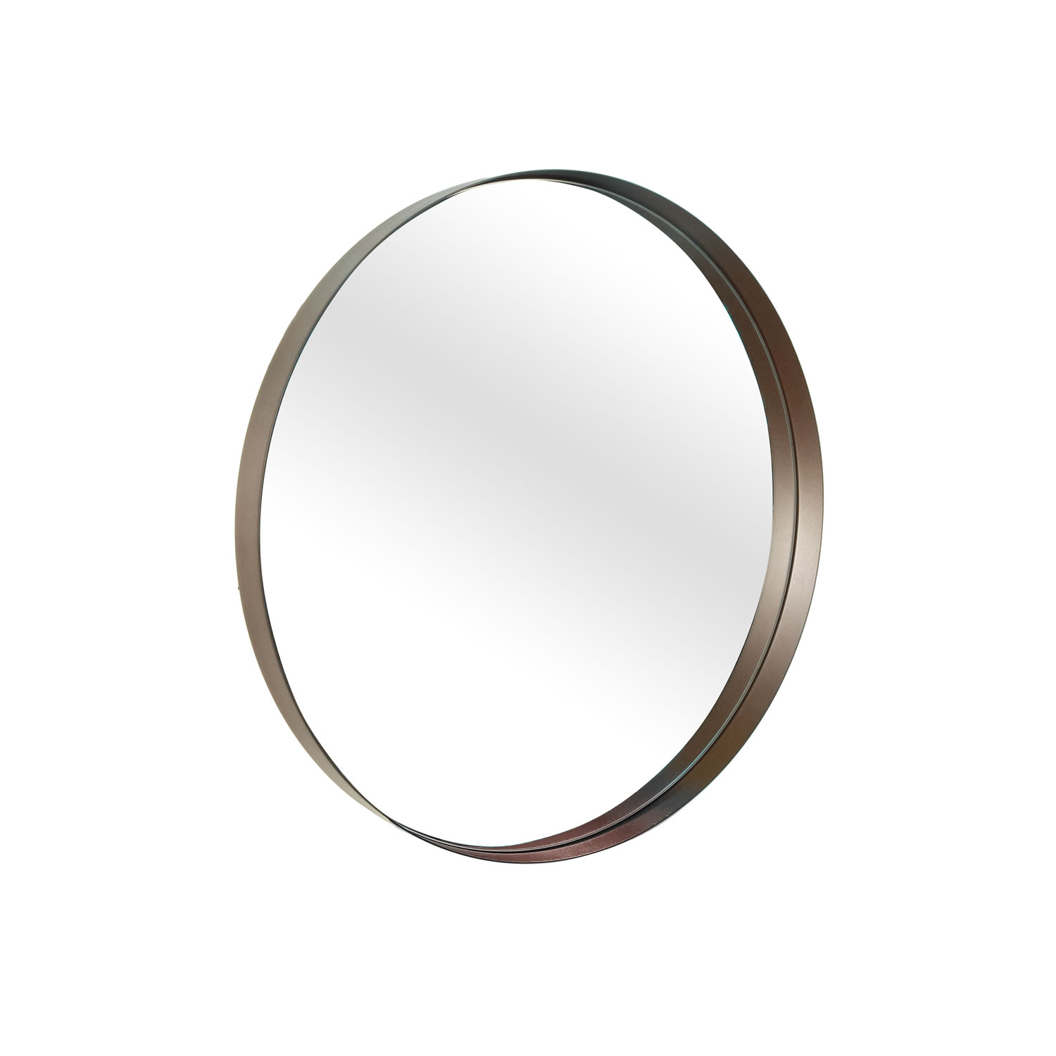 Espelho Decorativo Round Interno Marrom 40 cm Redondo 