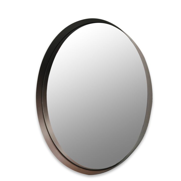 Espelho Decorativo Round Interno Marrom 40 cm Redondo 
