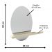 Espelho Decorativo Shelf Pinus 60x40 Oval 