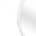 Espelho Decorativo Short Strip Branco Alça Corino Caramelo 60 cm Redondo 