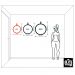 Espelho Decorativo Short Strip Branco Alça Corino Preto 40 cm Redondo Branco/Preto, 40 cm