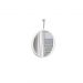 Espelho Decorativo Short Strip Branco Alça Corrente 30 Cm Redondo Branco, 30 cm