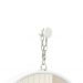 Espelho Decorativo Short Strip Branco Alça Corrente 60 Cm Redondo Branco, 60 cm