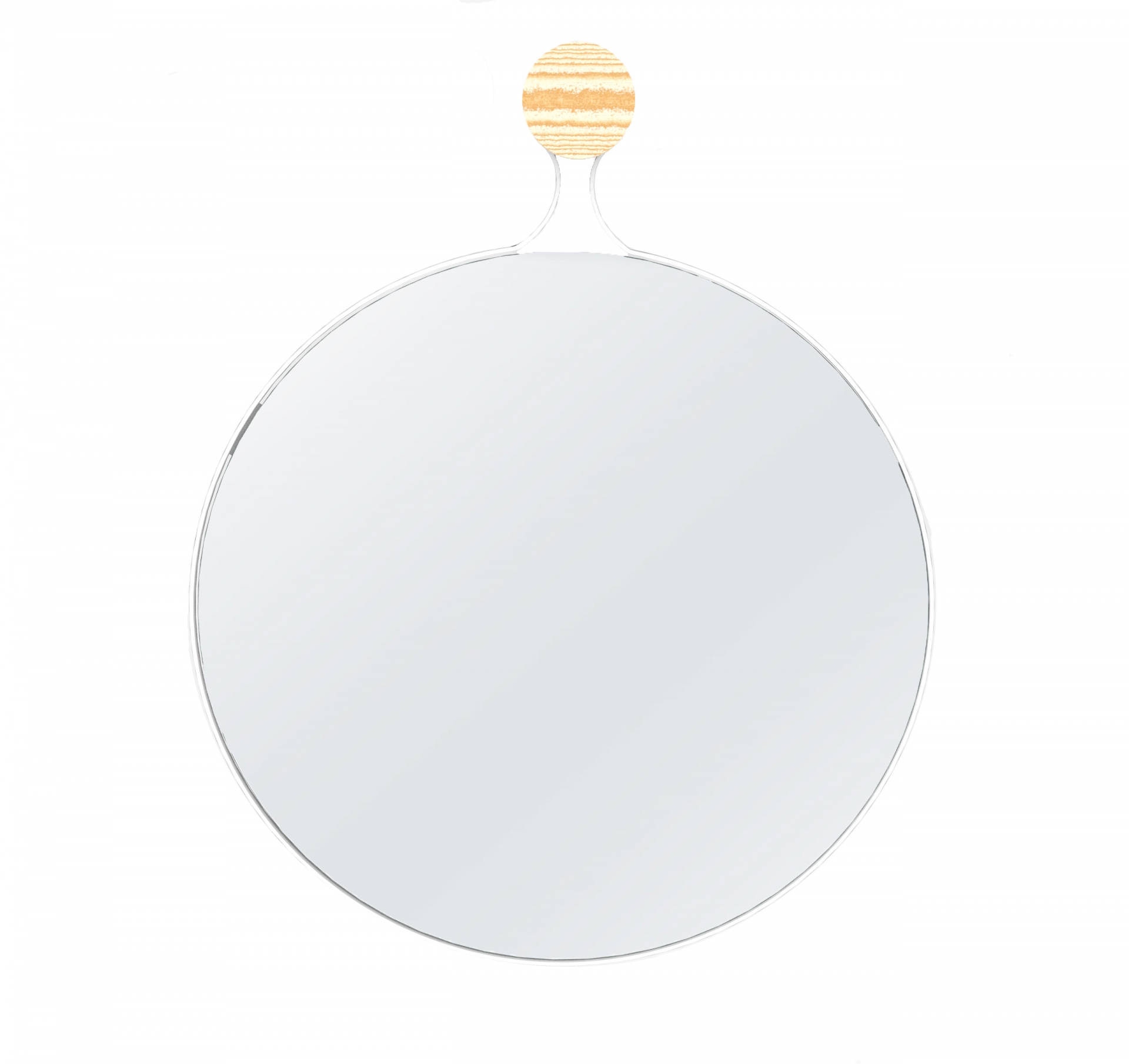 Espelho Decorativo Twiza Branco 40 Cm