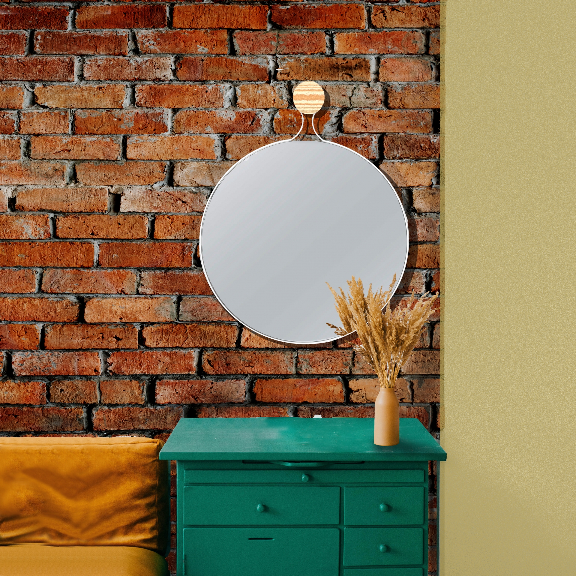 Espelho Decorativo Twiza Branco 50 Cm