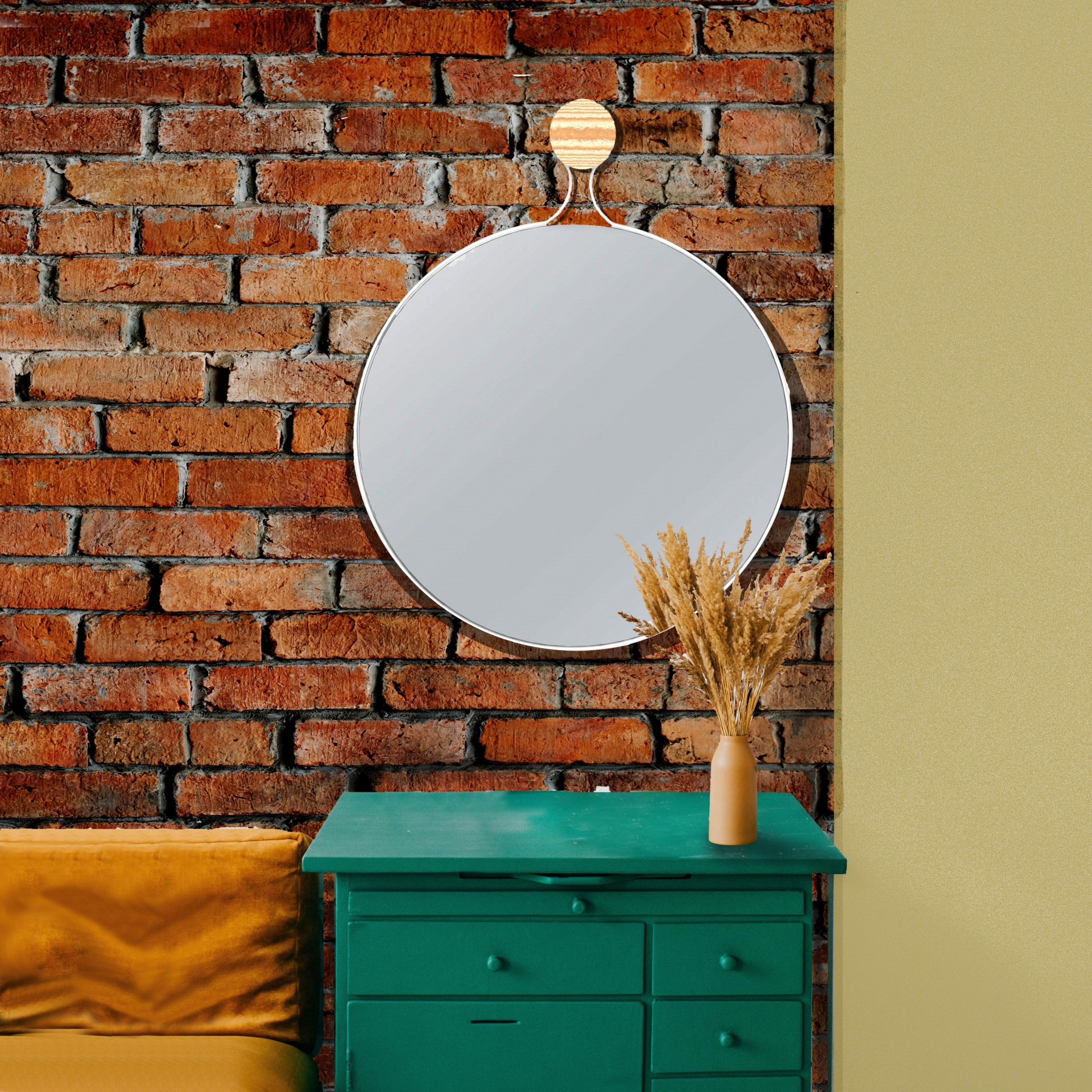 Espelho Decorativo Twiza Branco 60 Cm
