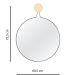 Espelho Decorativo Twiza Preto 60 Cm Redondo